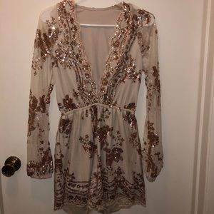 😍Rose Gold Sequin Romper😍